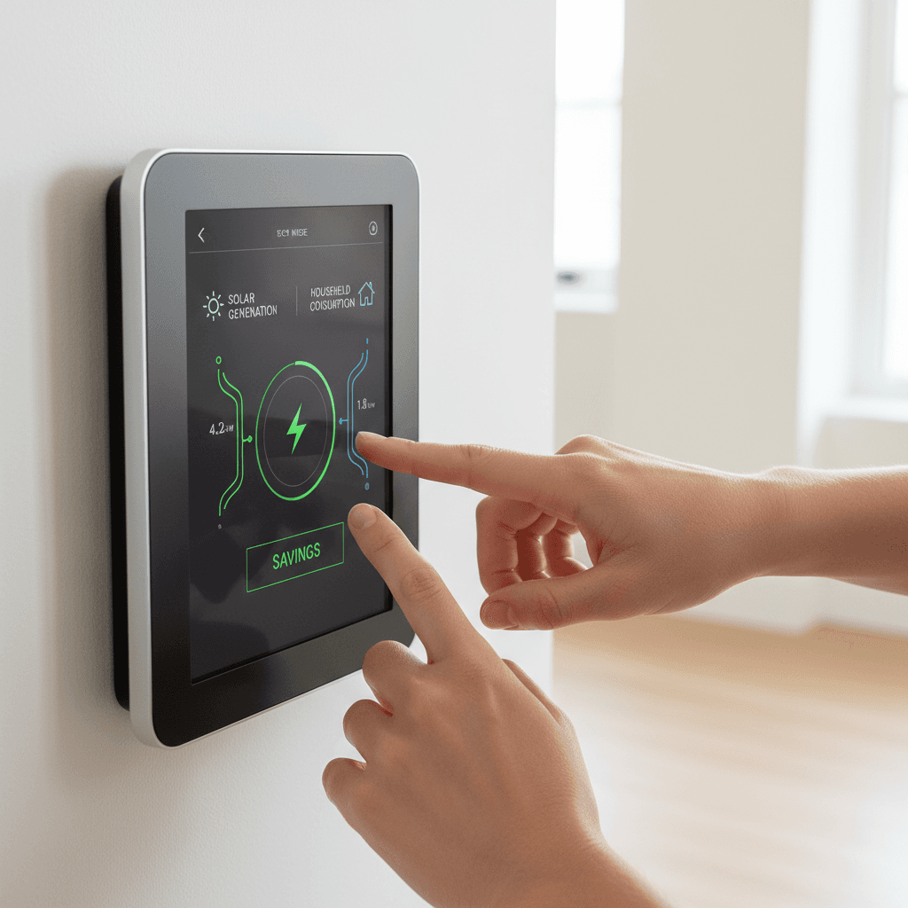 Real-time solar energy monitoring display